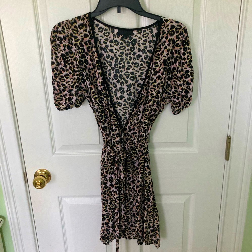 Topshop mini dress animal print size 6